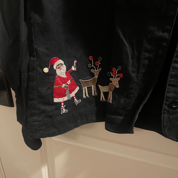 Christopher and Banks jacket with Santa and reindeer - Picture 2 of 5